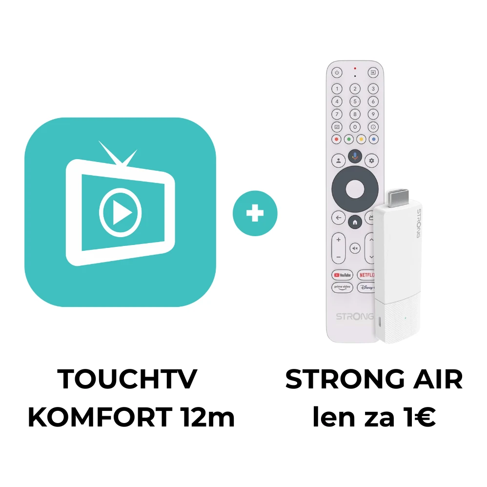 touchTV KOMFORT 12 mesiacov + LEAP-AIR za 1€ touchTV KOMFORT 12 mesiacov + LEAP-AIR za 1€