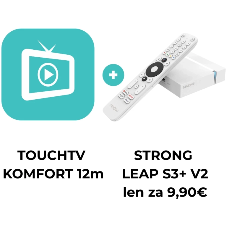 touchTV KOMFORT 12 mesiacov + LEAP-S3+ V2 za 9,90€