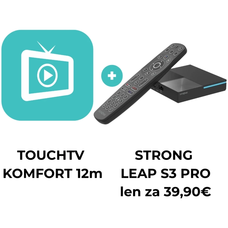 touchTV KOMFORT 12 mesiacov + LEAP-S3PRO za 39,90€