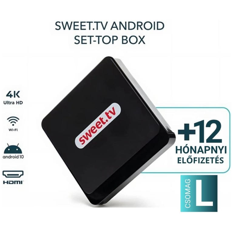 sweet.TV HU Android TV BOX + 12M balik L