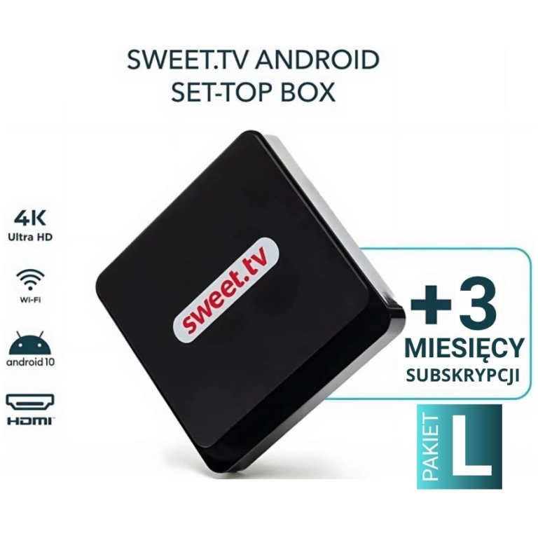 sweet.TV PL Android TV BOX + 3M balik L