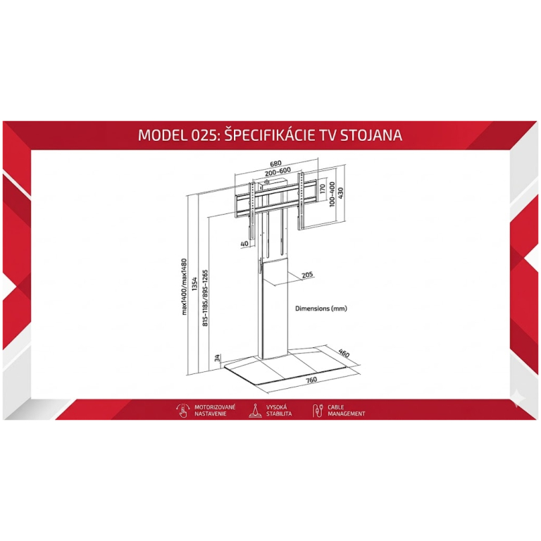 Superior podstavec na TV 55-86" PREMIUM 5 Superior podstavec na TV 55-86″ PREMIUM