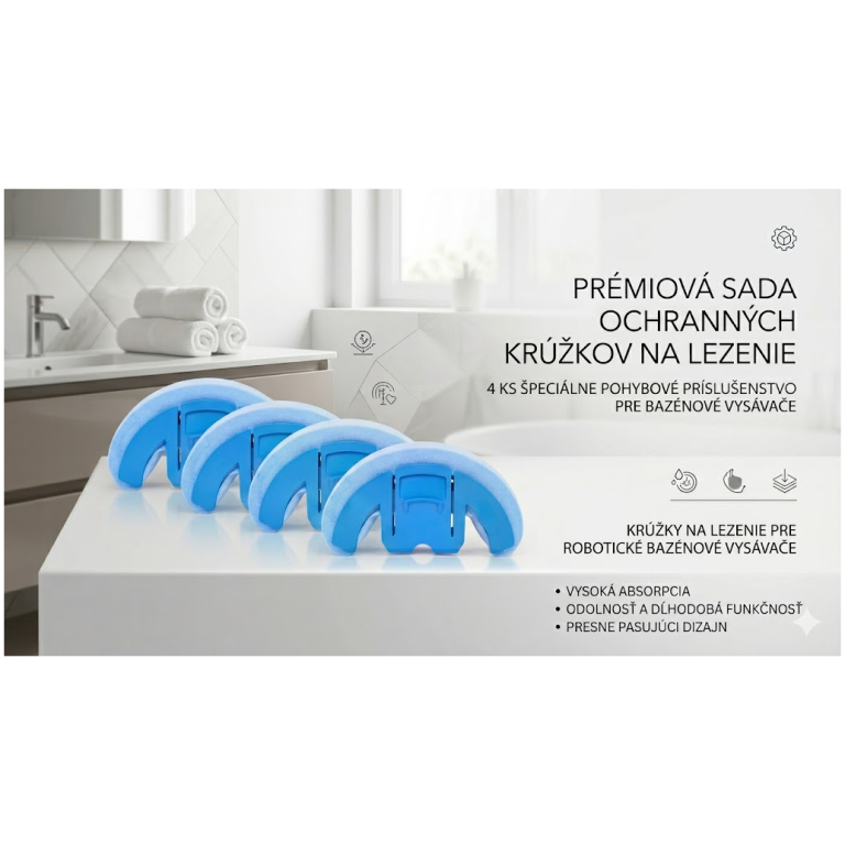 ECOVACS krúžky na lezenie pre robotické bazénové vysávače ULTRAMARINE P1, 4 ks