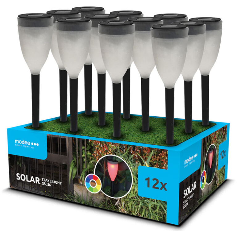 Modee solárne svietidlo GS036 zapichovacie 30cm 1ks RGB