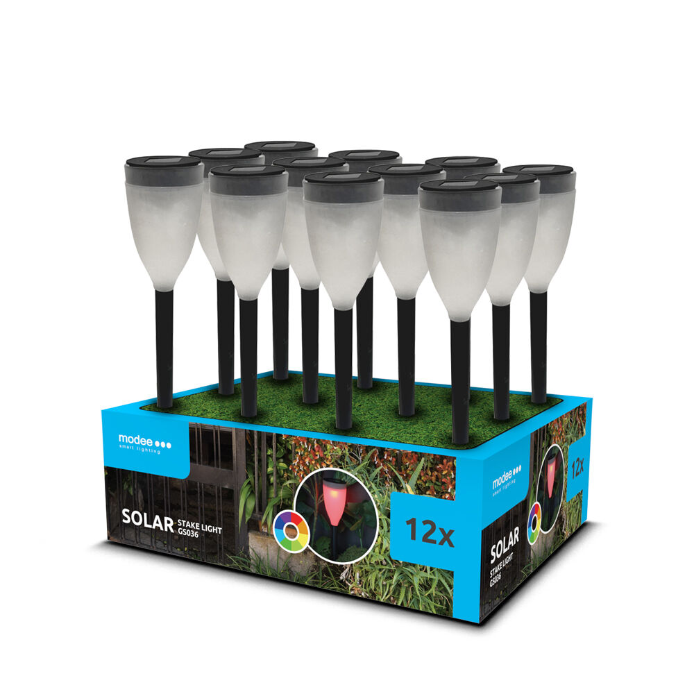 Modee solárne svietidlo GS036 zapichovacie 30cm 1ks RGB 1 Modee solárne svietidlo GS036 zapichovacie 30cm 1ks RGB