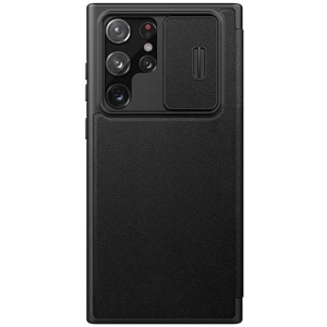 Ochranný kryt Nillkin Qin Leather Pro pre Samsung S22 Ultra čierny
