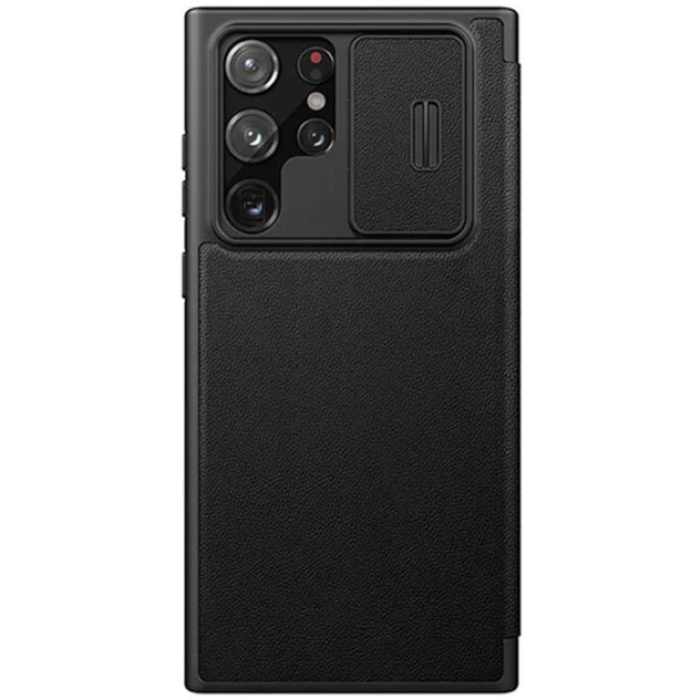 Ochranný kryt Nillkin Qin Leather Pro pre Samsung S22 Ultra čierny