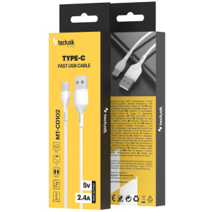 Technik CD104 USB-A/C 1m biela