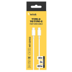 Technik CD105 USB-C/C kábel 60W 1m biely