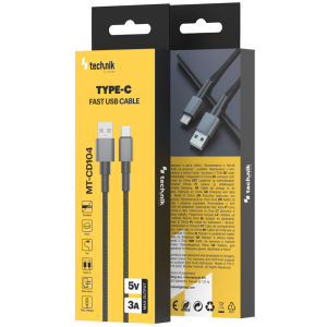 Technik CD104 USB-A/C 1m čierna