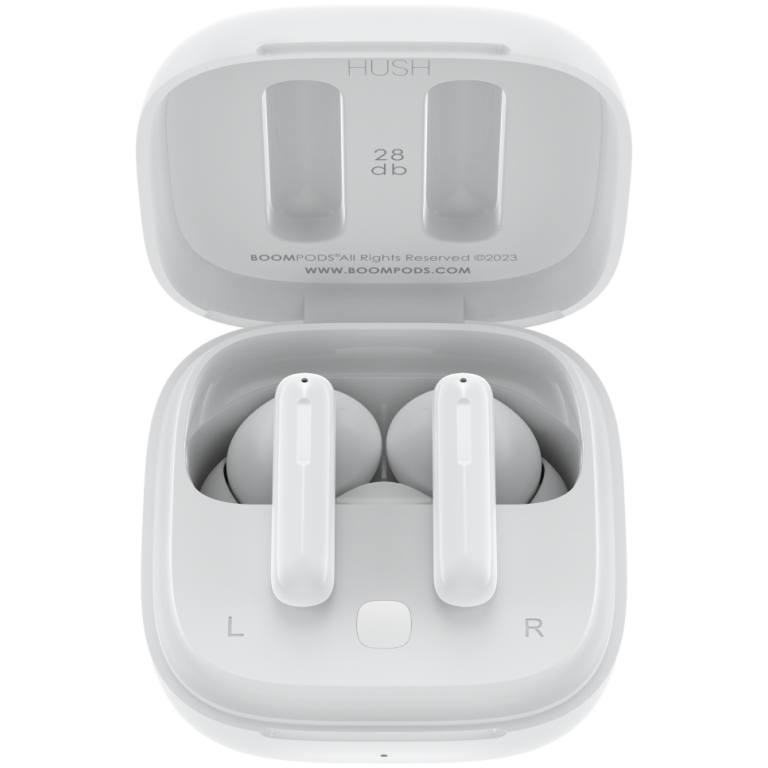 BOOMPODS bassline HUSH bezdrôtové slúchadlá biele 2 BOOMPODS bassline HUSH bezdrôtové slúchadlá biele