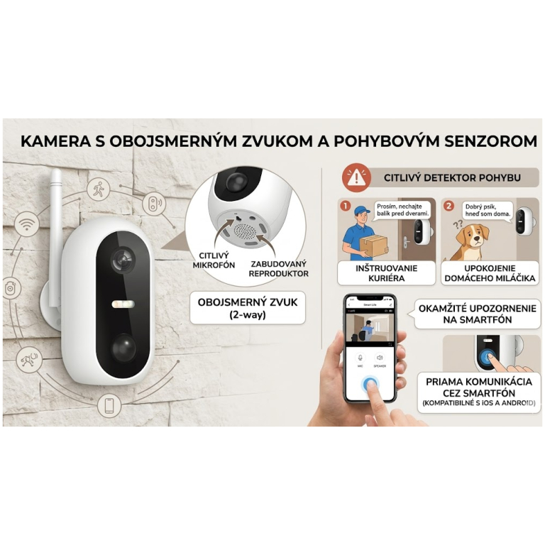 Superior bezdrôtová Full HD kamera so vstavanou batériou