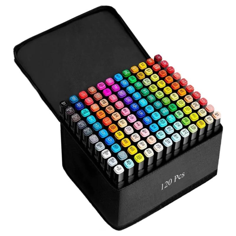 Extralink sada fixiek 120 farieb, obojstranné 1 Extralink sada fixiek 120 farieb, obojstranné