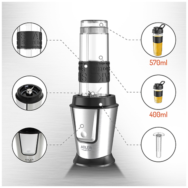 Adler AD 4081 smoothie mixér 21 Adler AD 4081 smoothie mixér