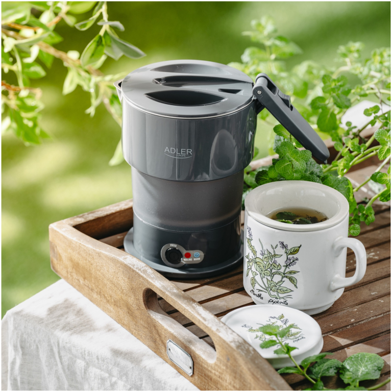 Adler AD1377 skladateľná rýchlovarná kanvica šedá