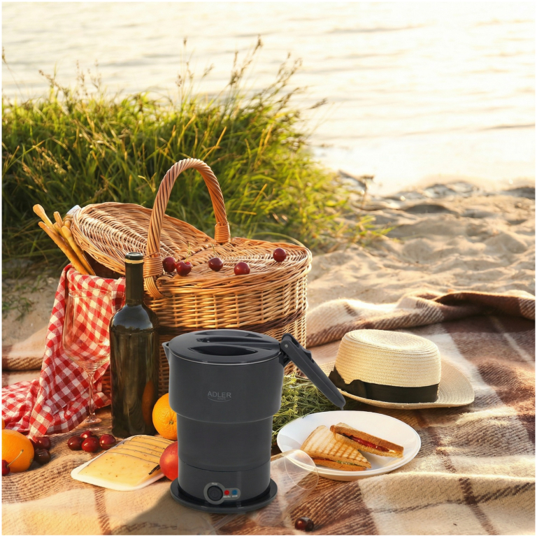 Adler AD1377 skladateľná rýchlovarná kanvica šedá