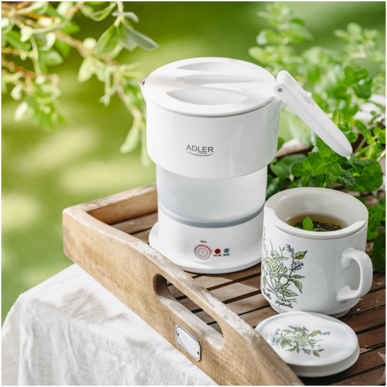 Adler AD1377 skladateľná rýchlovarná kanvica biela