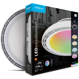 Modee LED stropné svietidlo s ventilátorom CLRGB 3CCT24W F1 24W 2100lumenov D450mm
