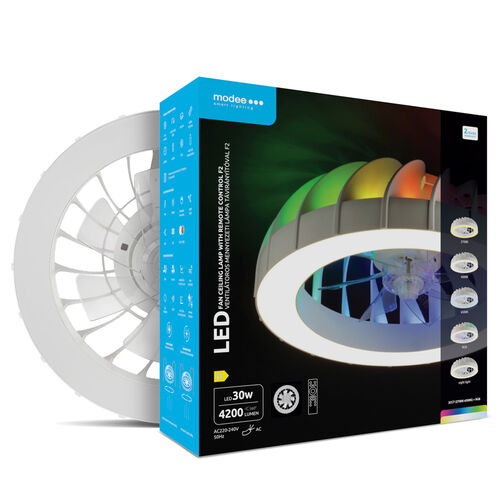 Modee LED stropné svietidlo s ventilátorom CLRGB F2W 30W 4200lumenov D540mm 1 Modee LED stropné svietidlo s ventilátorom CLRGB F2W 30W 4200lumenov D540mm