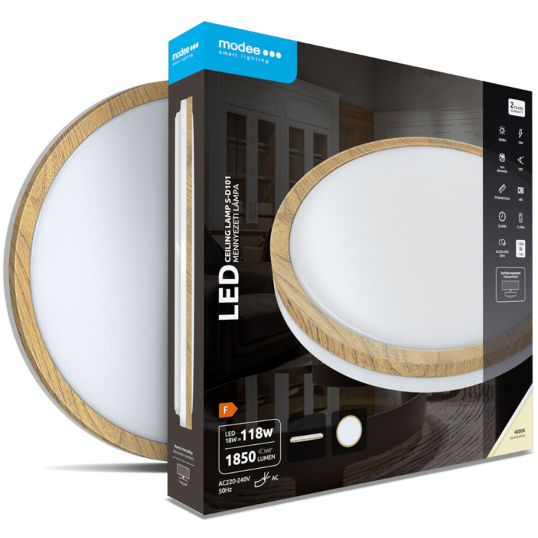 Modee LED stropné svietidlo CLS4000K18W 1850 lumenov 4000K drevený dekor