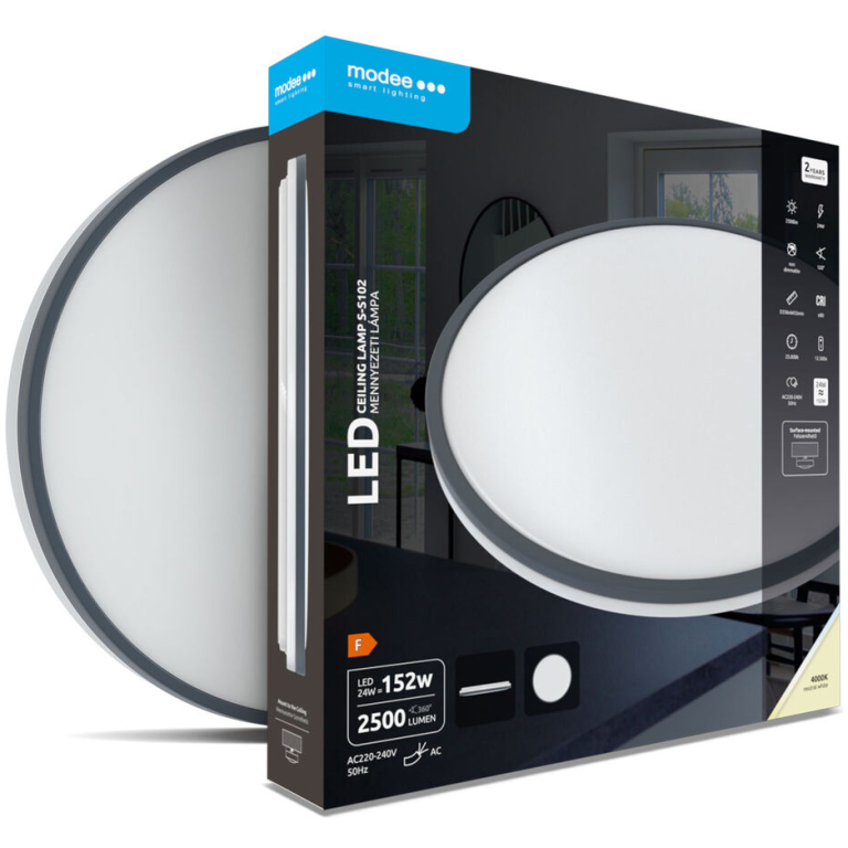 Modee LED stropné svietidlo CLS4000K24W 2500 lumenov 4000K čierny lem