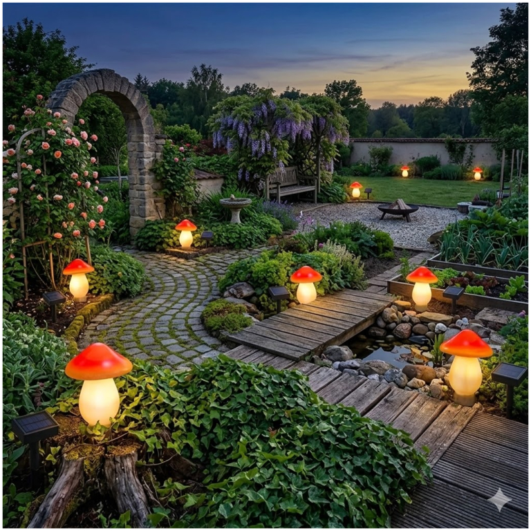 Modee solárne svietidlo DS006 hríby 3ks