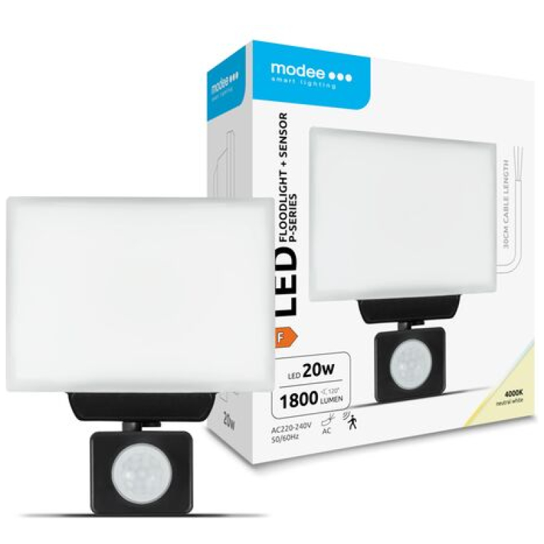 Modee LED svietidlo na stenu 20W 4000K 1800 lumenov so senzorom