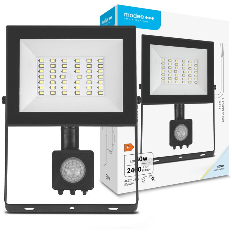 Modee LED svietidlo na stenu 30W 6000K 2400 lumenov so senzorom