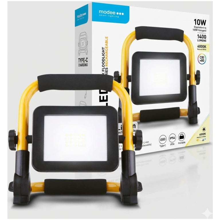 Modee LED pracovné svetlo 10W 4000K 1400 lumenov 4400mAh