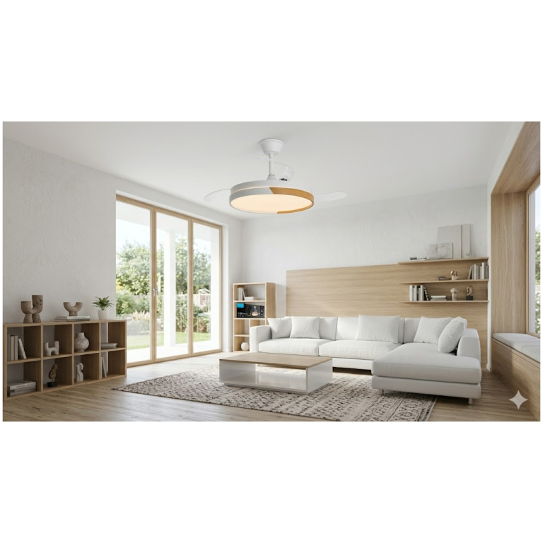 Modee LED stropné svietidlo s ventilátorom CL3CCT F3W 33W 4600lumenov D500mm