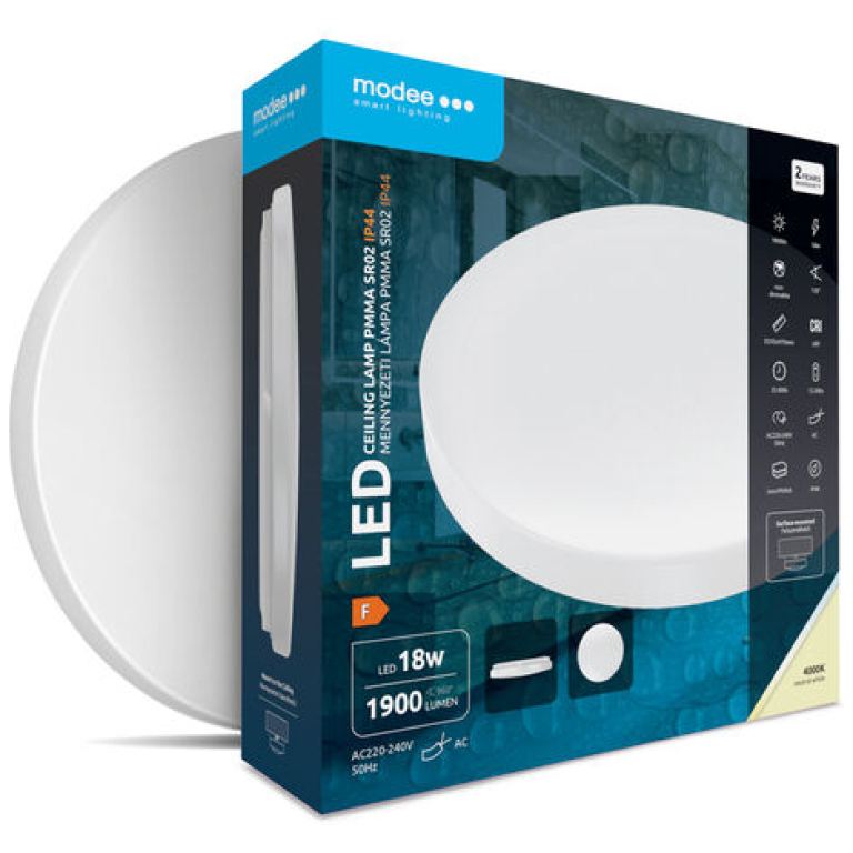 Modee LED stropné svietidlo 18W 4000K IP44 255mm 1900 lumenov