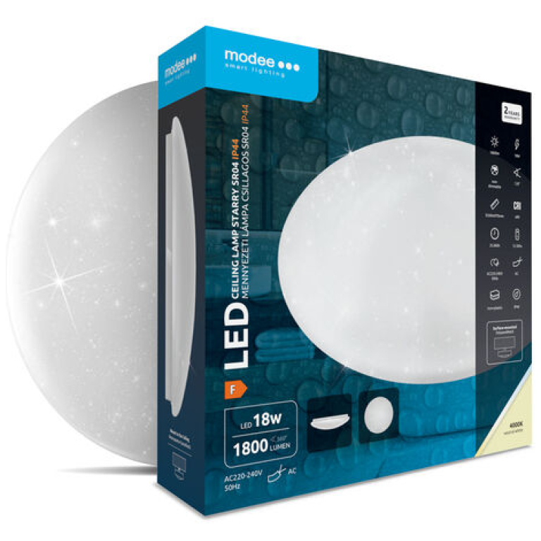 Modee LED stropné svietidlo 18W 4000K IP44 260mm 1800 lumenov