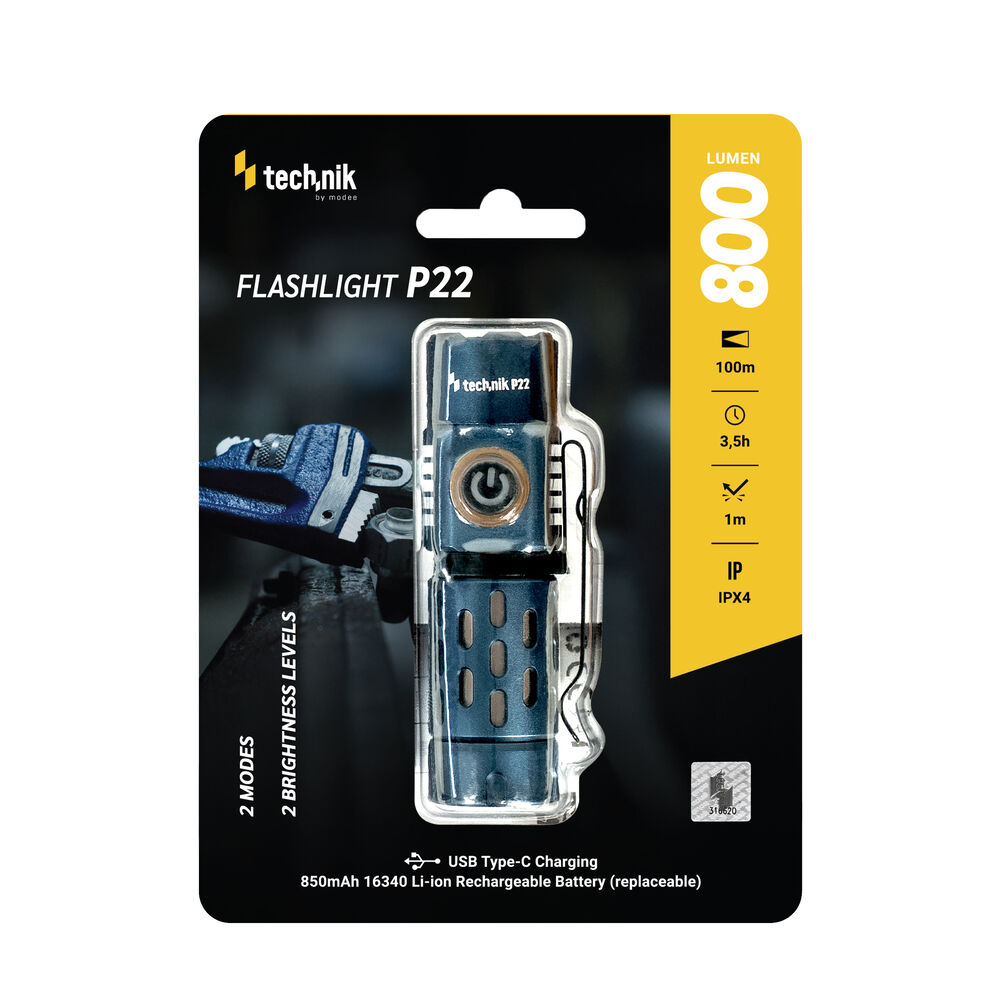 Technik Flashlight P22 baterka 800 lumenov 1 Technik Flashlight P22 baterka 800 lumenov