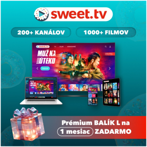 Sweet.tv predplatné 1 mesiac balík “L”
