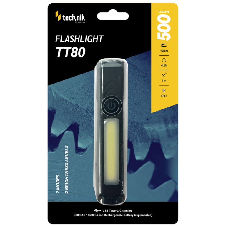 Technik Flashlight TT80 baterka 500+300lm