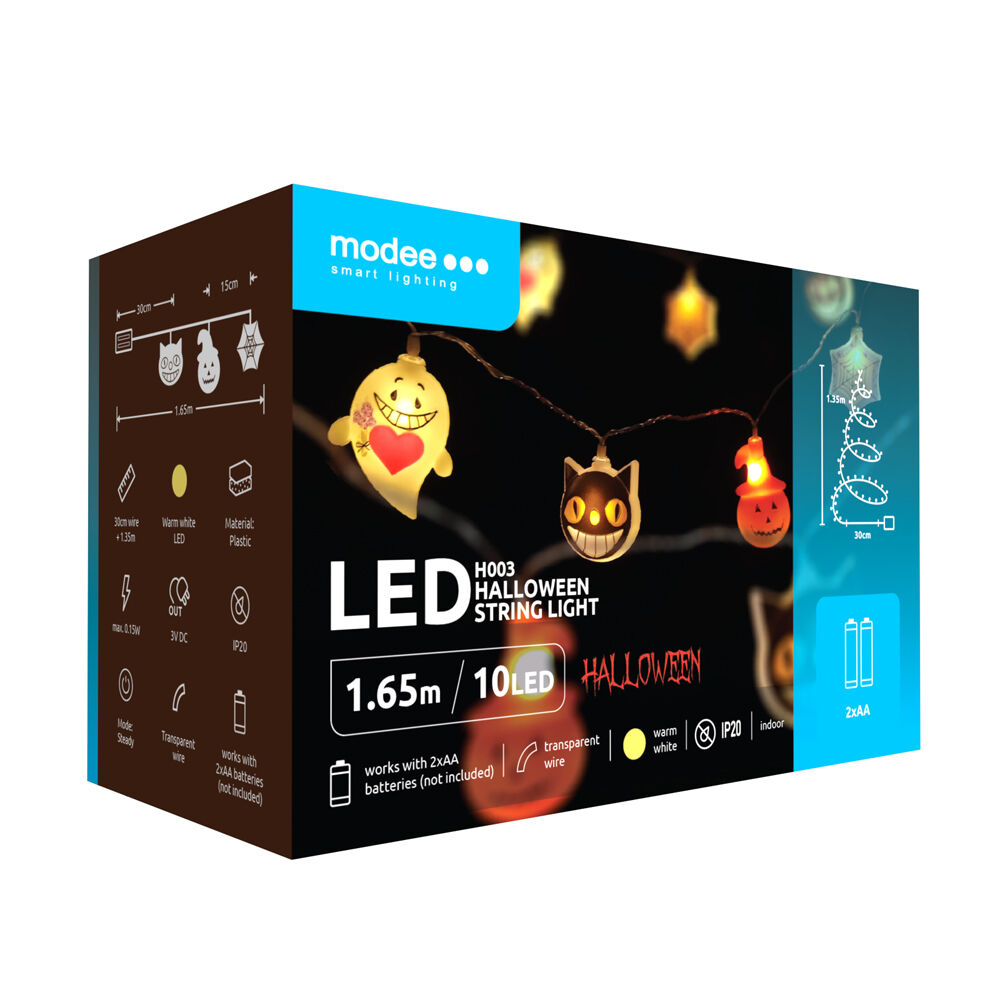 Modee Lighting LED dekorácia H003 10 LED 165cm mix 2xAA batérie 1 Modee Lighting LED dekorácia H003 10 LED 165cm mix 2xAA batérie