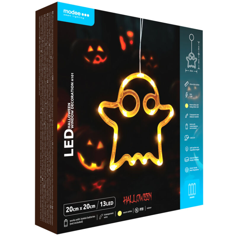 Modee Lighting LED dekorácia do okna H101 duchovia, 13ks, 2xAAA batérie