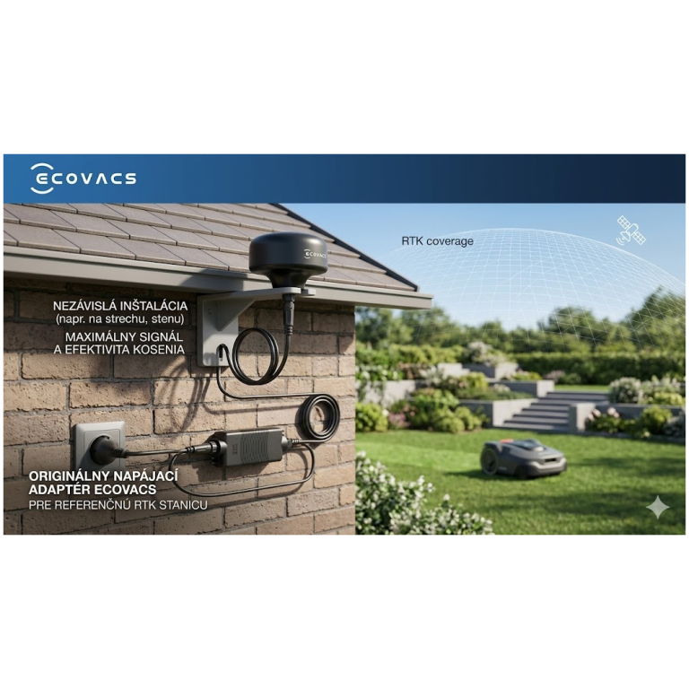 ECOVACS napájací adaptér RTK stanice pre GOAT série A/O