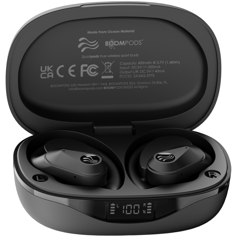 BOOMPODS sportpods OCEAN bezdrôtové slúchadlá čierne 4 BOOMPODS sportpods OCEAN bezdrôtové slúchadlá čierne