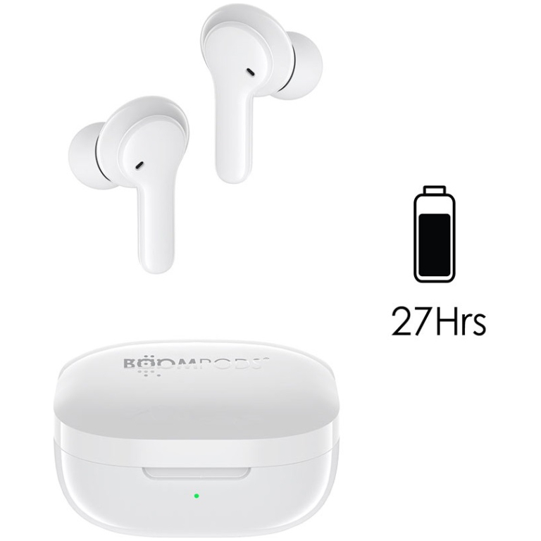 BOOMPODS bassline COMPACT bezdrôtové slúchadlá biele 4 BOOMPODS bassline COMPACT bezdrôtové slúchadlá biele