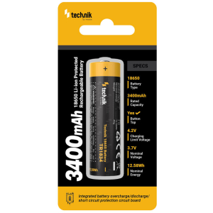 Technik nabíjateľná batéria 18650 TR1834 3400mAh 3,7V