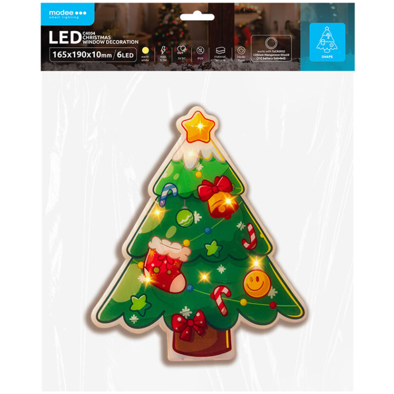 Modee Lighting LED dekorácia do okna C4004 stromček