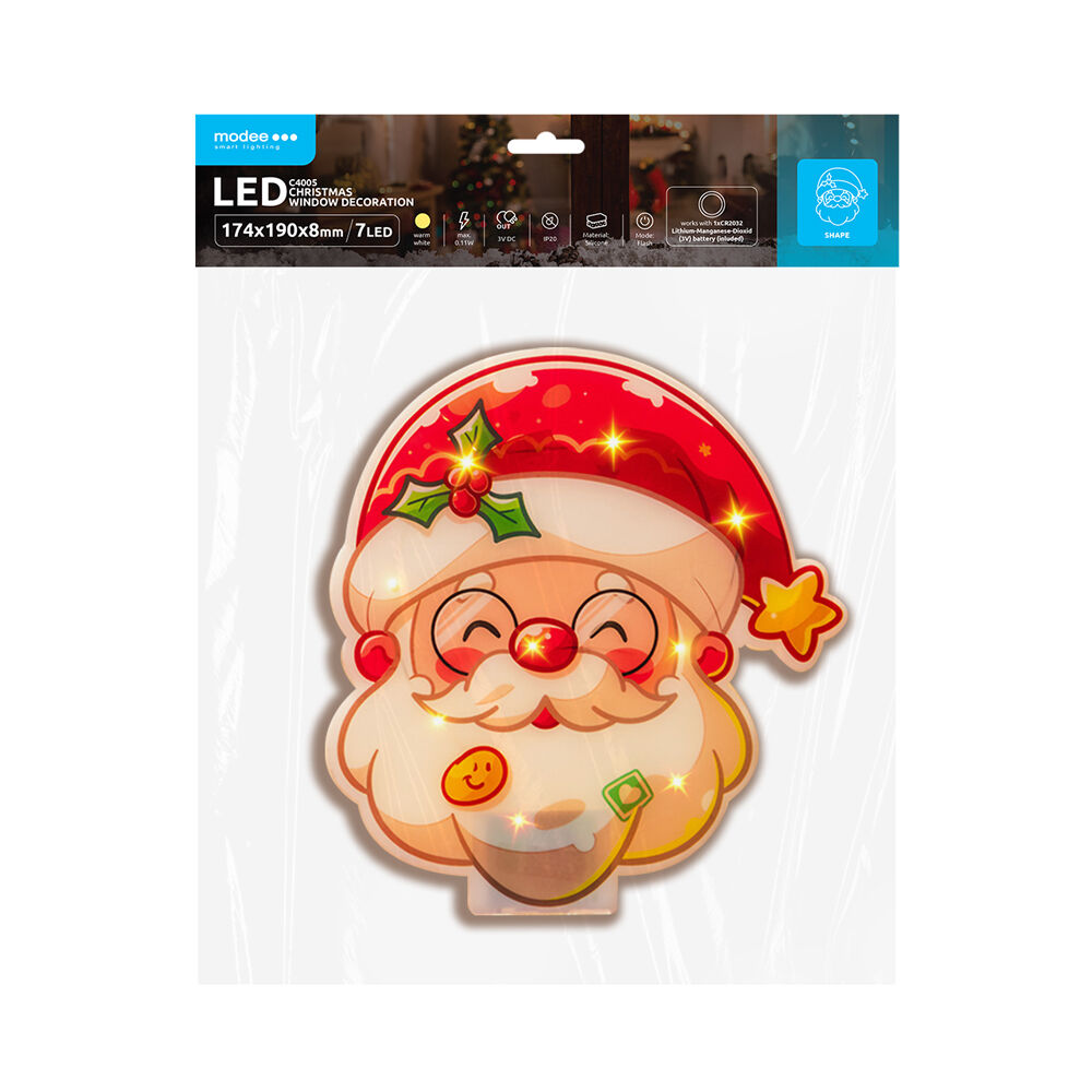 Modee Lighting LED dekorácia do okna C4005 mikuláš 1 Modee Lighting LED dekorácia do okna C4005 mikuláš