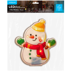 Modee Lighting LED dekorácia do okna C4007 snehuliak
