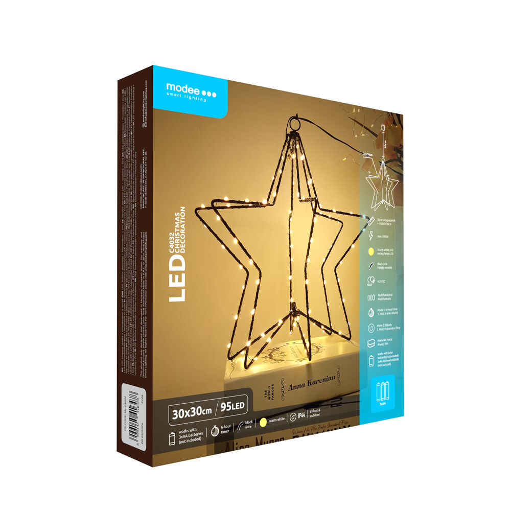 Modee Lighting LED dekorácia C4032 hviezda 3xAA batérie 1 Modee Lighting LED dekorácia C4032 hviezda 3xAA batérie