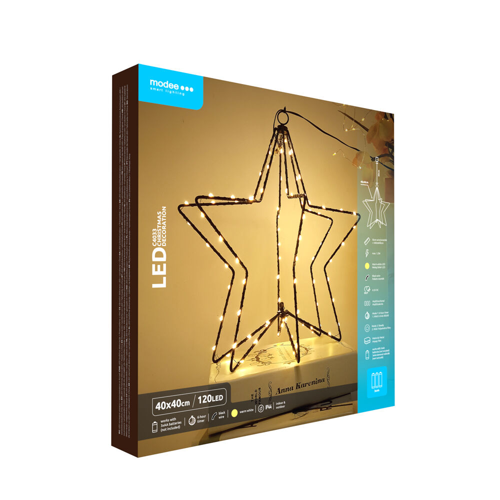 Modee Lighting LED dekorácia C4033 hviezda 3xAA batérie 1 Modee Lighting LED dekorácia C4033 hviezda 3xAA batérie