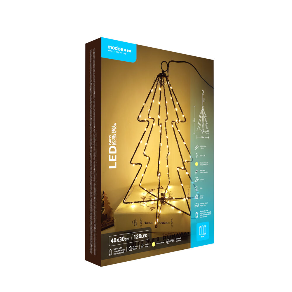 Modee Lighting LED dekorácia C4035 stromček 3xAA batérie 1 Modee Lighting LED dekorácia C4035 stromček 3xAA batérie