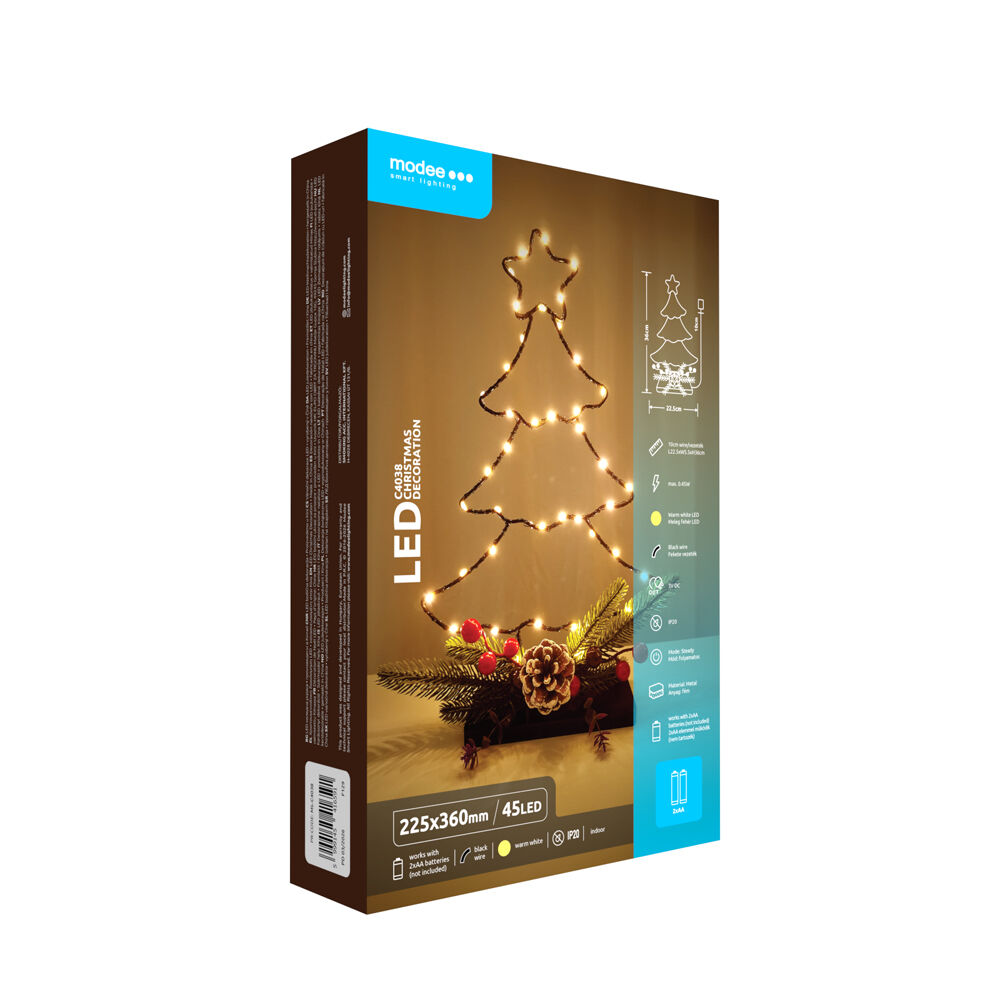 Modee Lighting LED dekorácia C4038 stromček 2xAA batérie 1 Modee Lighting LED dekorácia C4038 stromček 2xAA batérie