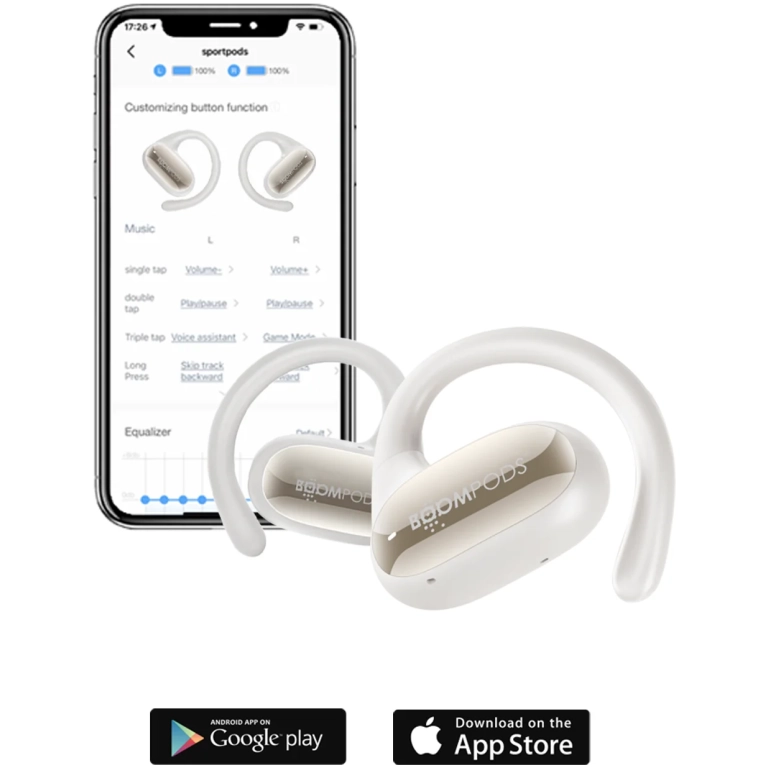 BOOMPODS sportpodsopen biele